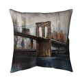 Fondo 20 x 20 in. Urban Brooklyn Bridge-Double Sided Print Indoor Pillow FO2795368
